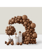 129pcs Brown Balloon Arch Kit Boho Coffee Balloons For Shower Wedding Party