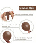 129pcs Brown Balloon Arch Kit Boho Coffee Balloons For Shower Wedding Party