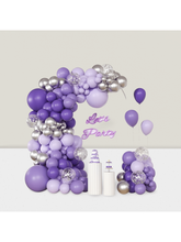 147pcs Purple Balloon Arch Kit Lavender Silver Confetti Balloons For Party