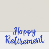Blue Glitter Retirement Banner Pre-Strung for Party and Holiday Celebrations