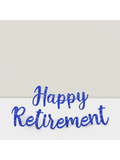 Blue Glitter Retirement Banner Pre-Strung for Party and Holiday Celebrations