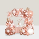 144pcs Rose Gold White Balloon Arch Kit For Bridal Birthday Or Graduation