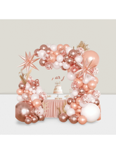 144pcs Rose Gold White Balloon Arch Kit For Bridal Birthday Or Graduation