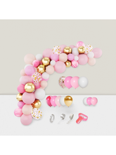 144pcs Pink Balloon Arch Kit Light Pink Gold And White Garland For Party