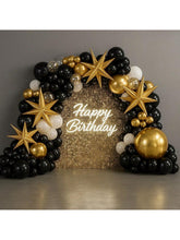 185Pcs Gold Black Garland Kit Confetti Balloons For Wedding Or Shower