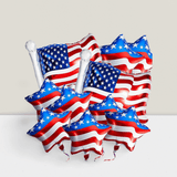 16PCS 4th of July Foil Balloons with American Flag for Independence Day