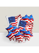 16PCS 4th of July Foil Balloons with American Flag for Independence Day