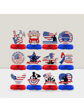 12pc Memorial Day and 4th of July Honeycomb Table Centerpieces