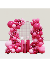 136PCS Pink Balloon Garland Kit Hot & Metallic Pink for Parties & Weddings