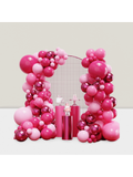 136PCS Pink Balloon Garland Kit Hot & Metallic Pink for Parties & Weddings