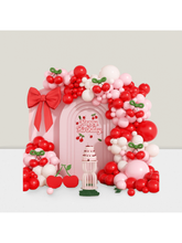 136pcs Pink Red Balloon Arch Kit Light Pink Red White Green for Parties Showers