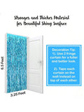 2 Pack Wavy Blue Foil Fringe Curtains Beach and Pool Party Backdrop Summer Decor