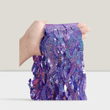 3-Pack Purple Foil Fringe Curtains 3.3x6.6ft Party and Graduation Decor