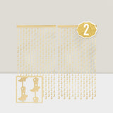 2-Pack Gold Foil Boot Curtains for Cowgirl & Western Party Decor