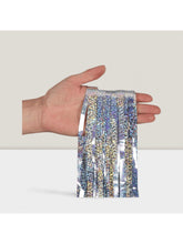 2 Pack 3x8 Ft Silver Metallic Sparkle Curtains for Party and Photo Booth Decor