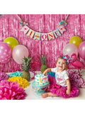 2 Pack 3.2x8 Ft Pink Fringe Tinsel Curtains for Birthday and Photo Booth Decor