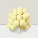 50pcs 12" Pastel Yellow Balloons – Birthday, Graduation, Party Decor -