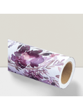 Reversible Floral Wrapping Paper 17 Inch x 33 Ft Purple for Weddings and Birthdays