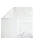 50PCS Silver Foil Polka Dot 6.5 Inch Napkins for Weddings & Parties
