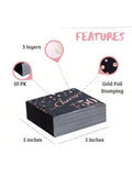 Rose Gold 50th Birthday Cocktail Napkins 3 Ply Disposable 50 Pc for Parties