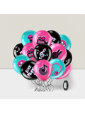 45PCS 12" Music Note Latex Balloons with Ribbon for DJ & Birthday Parties