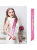 Birthday Princess Set Tiara Sash and Party Accessories for Celebration
