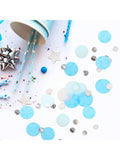 5000 Pc Blue and White Tissue Paper Confetti Circles 1 Inch for Party Decor