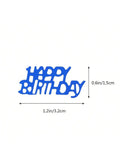 Blue & Silver Happy Birthday Confetti Table Scatter For Party Decorations
