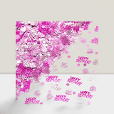 60g Hot Pink and Purple Birthday Confetti Foil Sprinkles for Party and Shower Decor