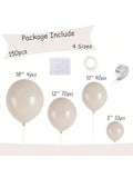 150-Piece Sand and White Balloons in Various Sizes for Garland and Arch Decor