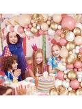 Dusty Pink Blush Balloon Arch Kit with Gold & Confetti for Parties