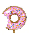 6-Piece Large Donut Foil Balloons for Birthday or Wedding Decorations