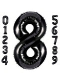 40 Inch Black Number 8 Foil Balloon for 8th Birthday Anniversary or Graduation