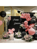 Dusty Pink Black Balloon Arch Kit 151pcs Wedding Shower Anniversary Garland