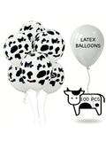 100 Pc Cow Print Balloons Funny Moo Western Theme Birthday Party Decor