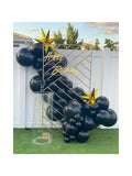 84-Pc Black Balloon Arch Kit Matte Latex 5, 12, 18-Inch for Party or Wedding Decor
