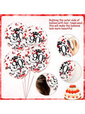 90th Birthday Balloon Set 16-Piece Red and Black for Party Decorations
