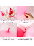 108pcs Breast Cancer Awareness Balloon Arch Kit Pink Ribbon Foil & Confetti Balloons