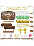 75pcs First Communion Party Decoration Kit Tablecloth Balloons Garland