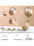 113PCS Champagne Gold Balloon Arch Kit with Chrome Balloons for Parties
