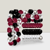 45-Piece Burgundy and Silver Balloons for Graduation Birthday and Party Decor
