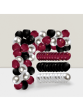 45-Piece Burgundy and Silver Balloons for Graduation Birthday and Party Decor