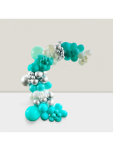 132Pc Teal Silver Balloon Arch Kit Blue, White Balloons For Shower, Wedding, Or Birthday