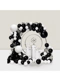 124 Pc Black and White Balloon Garland Kit with Confetti for Birthday Wedding and Party