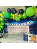 100pc Blue Green Balloon Arch Kit for Jungle, Dino, or Game Party