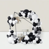 124PCS Black & White Balloon Garland Arch Kit Confetti Party Decor