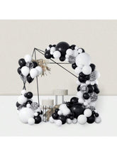 124PCS Black & White Balloon Garland Arch Kit Confetti Party Decor