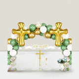 75pcs First Communion Party Decoration Kit Tablecloth Balloons Garland