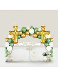 75pcs First Communion Party Decoration Kit Tablecloth Balloons Garland
