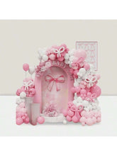144-Piece Pink Bow Balloon Arch Kit with Garland for Party Decorations